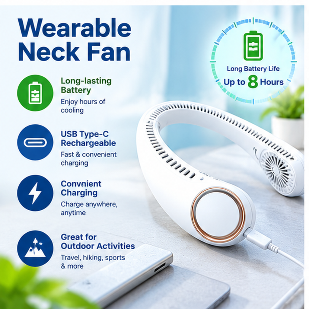 Wearable Neck Fan