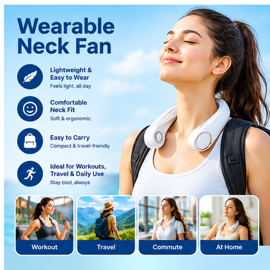 Wearable Neck Fan